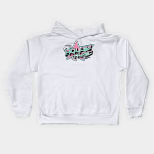 HOUSE MUSIC  - Y2K Star (white/pink/blue) Kids Hoodie